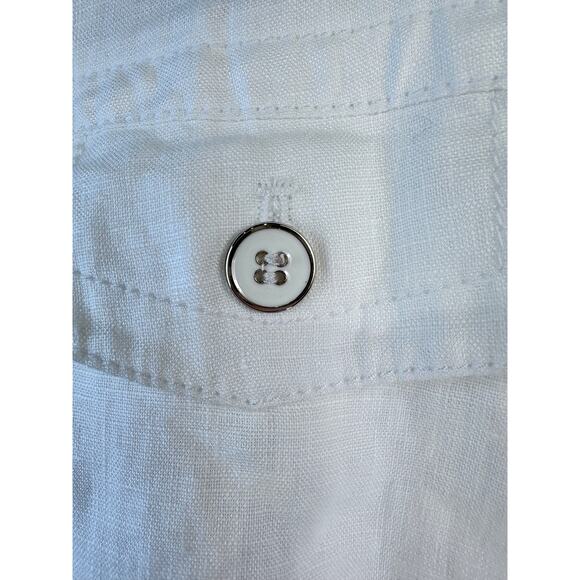 J.Mclaughlin NWT 100% Linen Vista Jacket S Womens White Enamel‎ ButtonPockets - Picture 6 of 10
